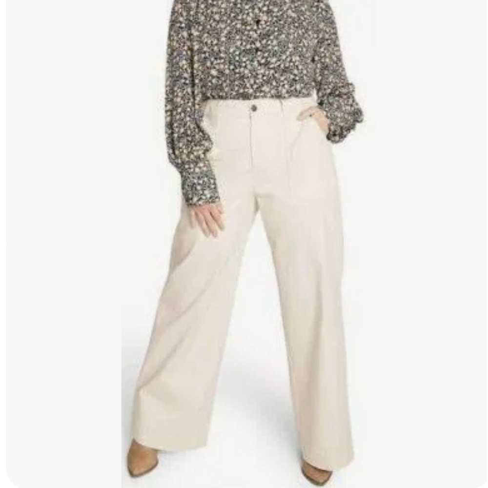 NWT Nili Lotan X Target cream wide leg jeans size 14